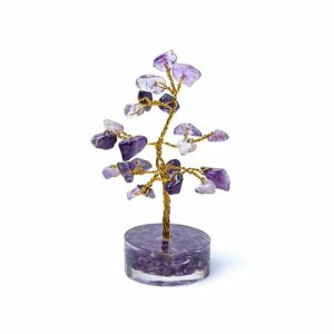 Arbre de pierres précieuses en améthyste