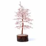 Arbre de pierres précieuses quartz rose