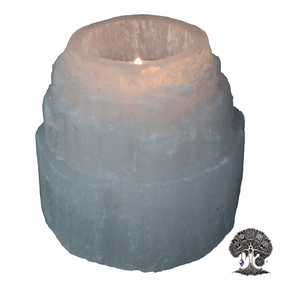 Bougeoir Sélénite Montagne 8cm – Image 2