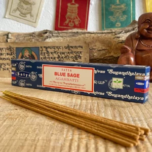 Encens "Blue Sage" purificateur. Senteur fraîche et herbacée. Idéal pour les rituels de purification et pour chasser les énergies négatives.