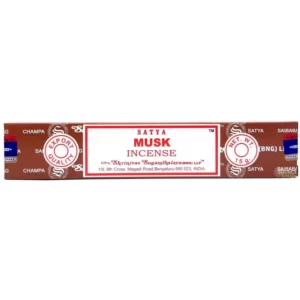 Encens "Musk" aux notes chaudes et boisées. Parfait pour se détendre, méditer et créer une ambiance chaleureuse et sensuelle.